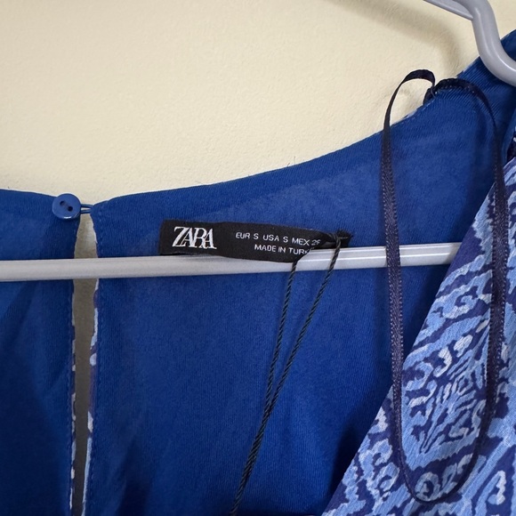 Zara Blue Patterned Romper/Jumpsuit - Picture 3 of 4